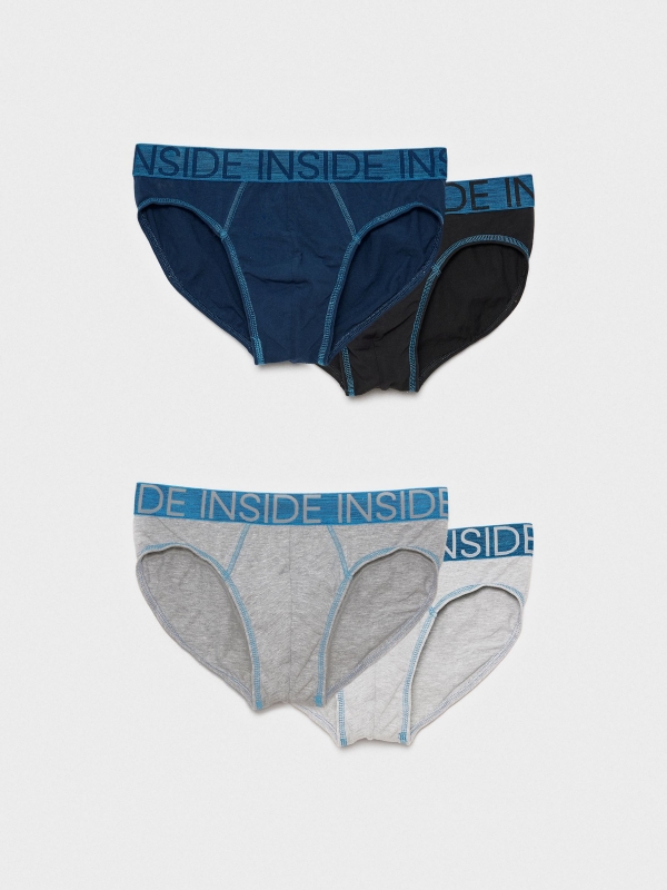 Pack of 4 colored briefs multicolor