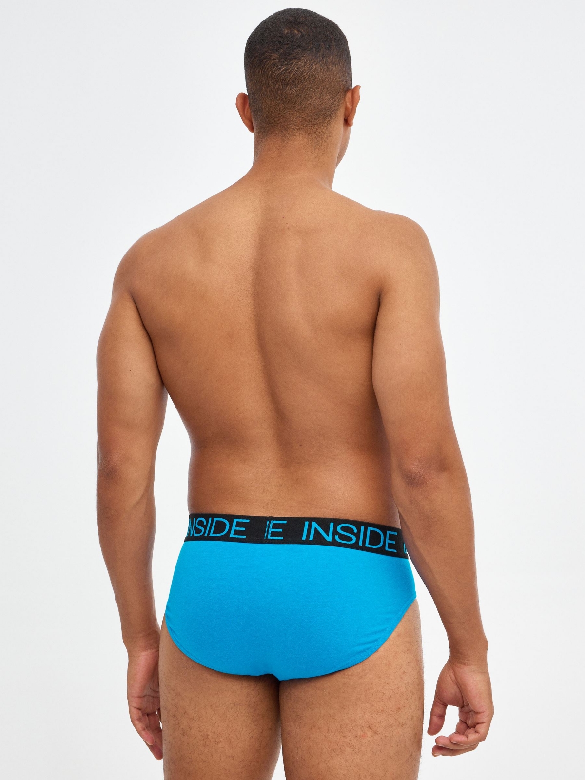 Pack 6 boxers with contrasts multicolor middle back view