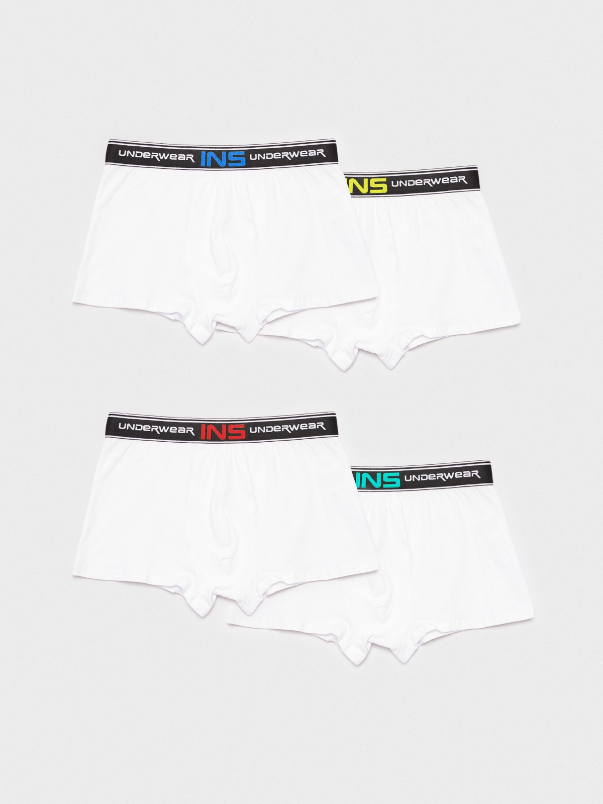 Pack 4 white boxers | Men's Underwear | INSIDE