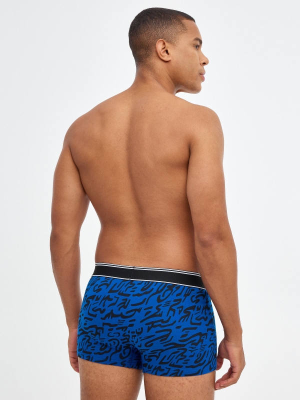 Pack of 4 printed boxers multicolor middle back view