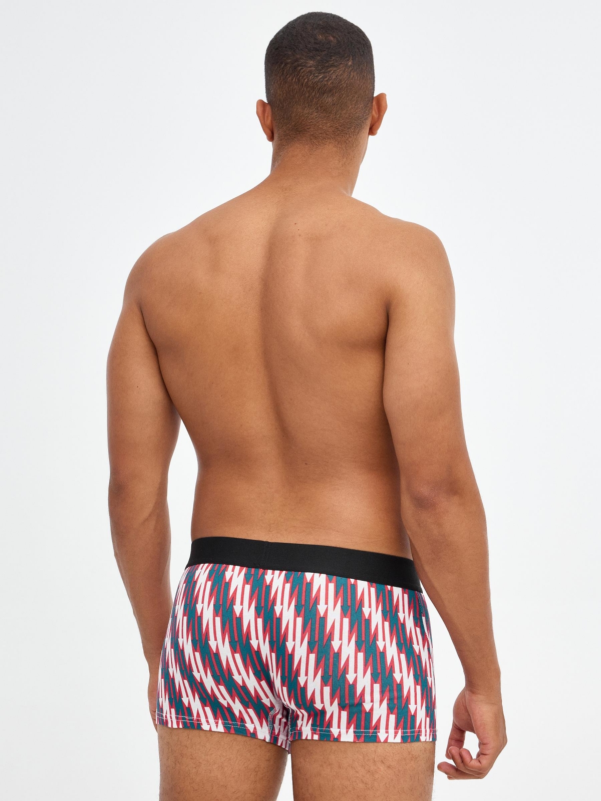 Pack 4 boxers various prints multicolor middle back view