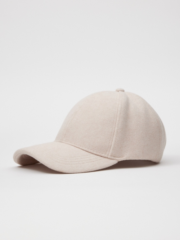 Canvas baseball cap nude pink detail view