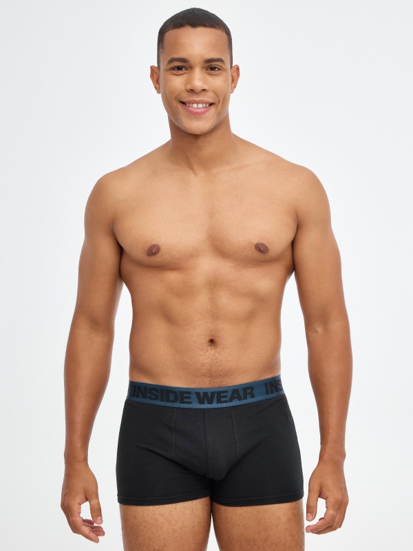 Pack 4 boxers Underwear basics multicolor middle front view