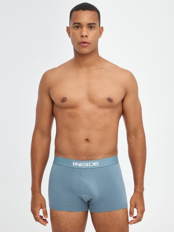 Pack 3 boxers tonos azules multicolor vista media frontal