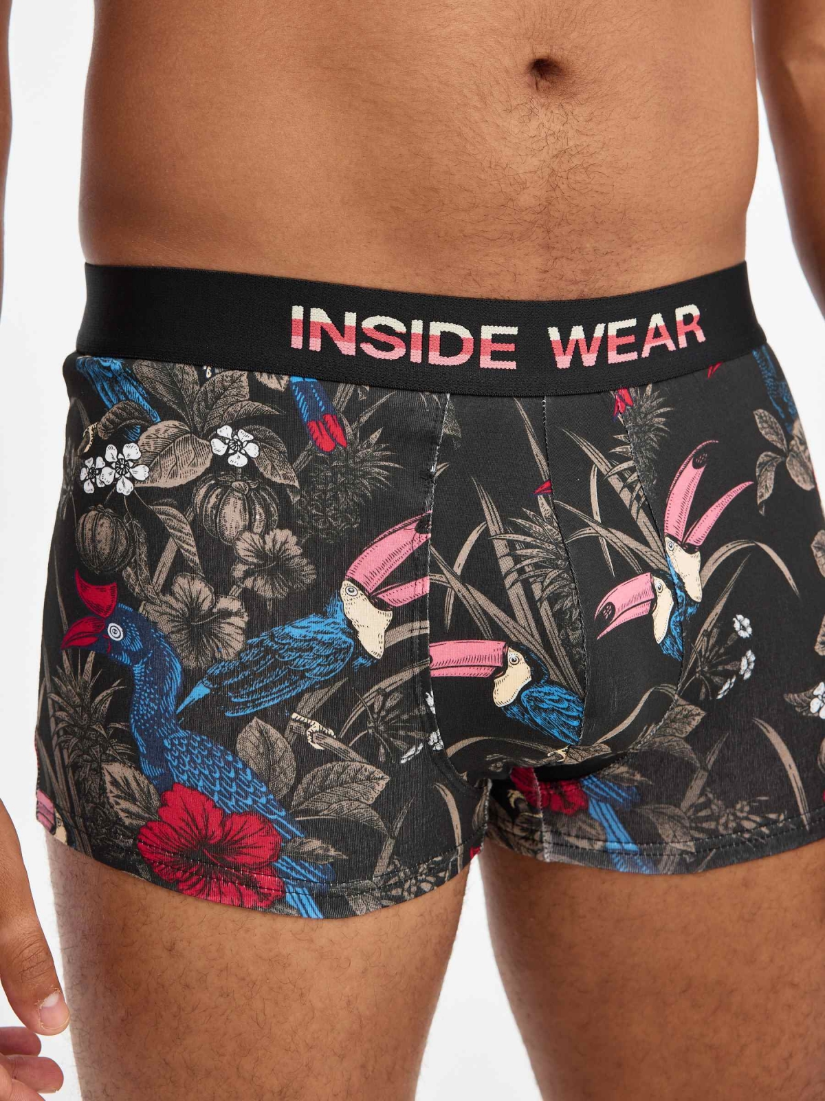 Pack 3 boxers floral print multicolor front view