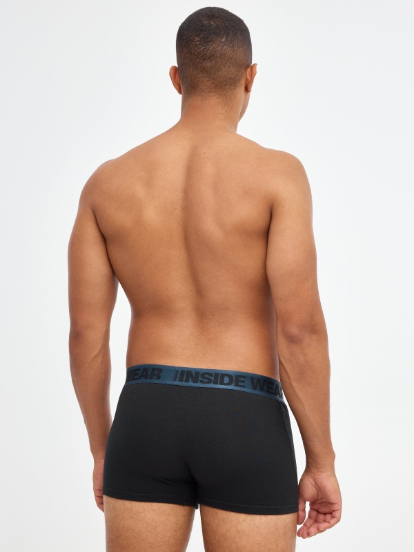 Pack 4 boxers Underwear basics multicolor middle back view