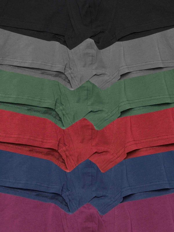 Pack 6 boxers colores lisos vista detalle