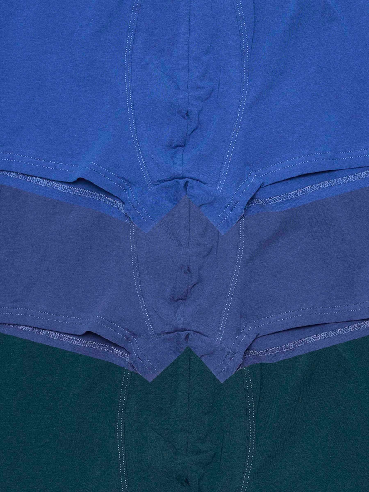 Pack 3 basic blue boxers detail view