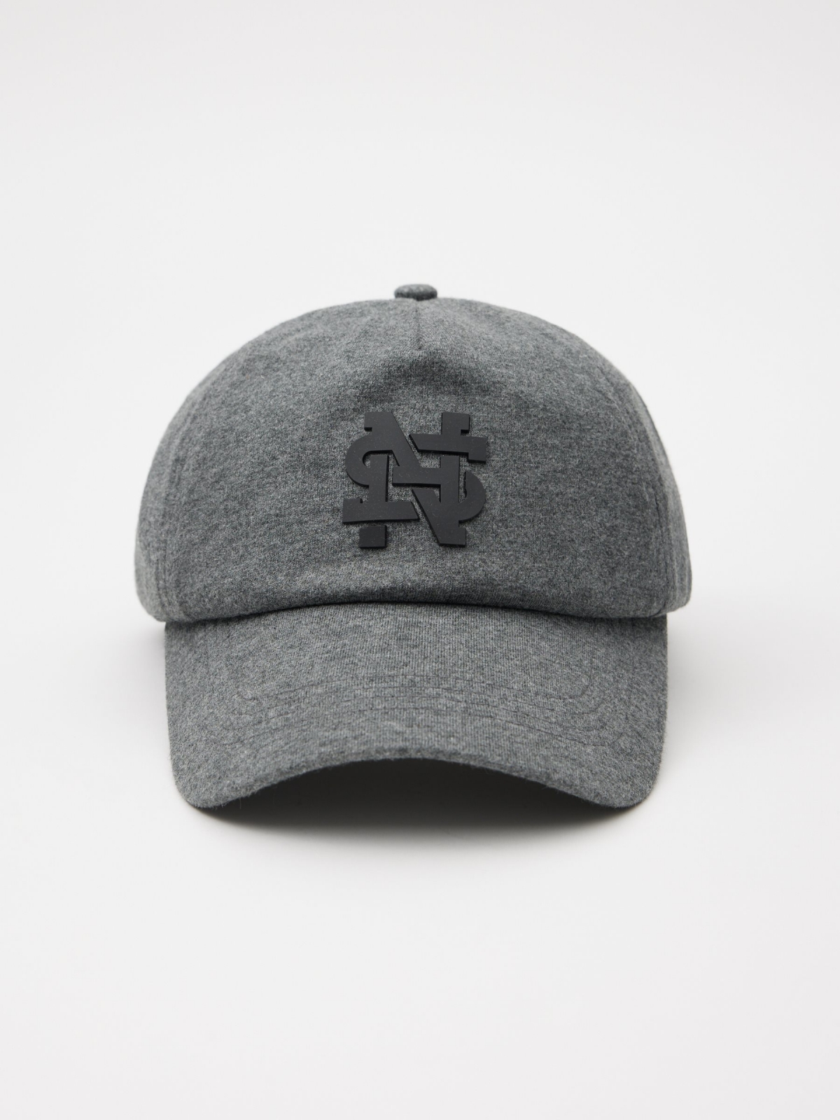 Baseball cap with logo melange grey