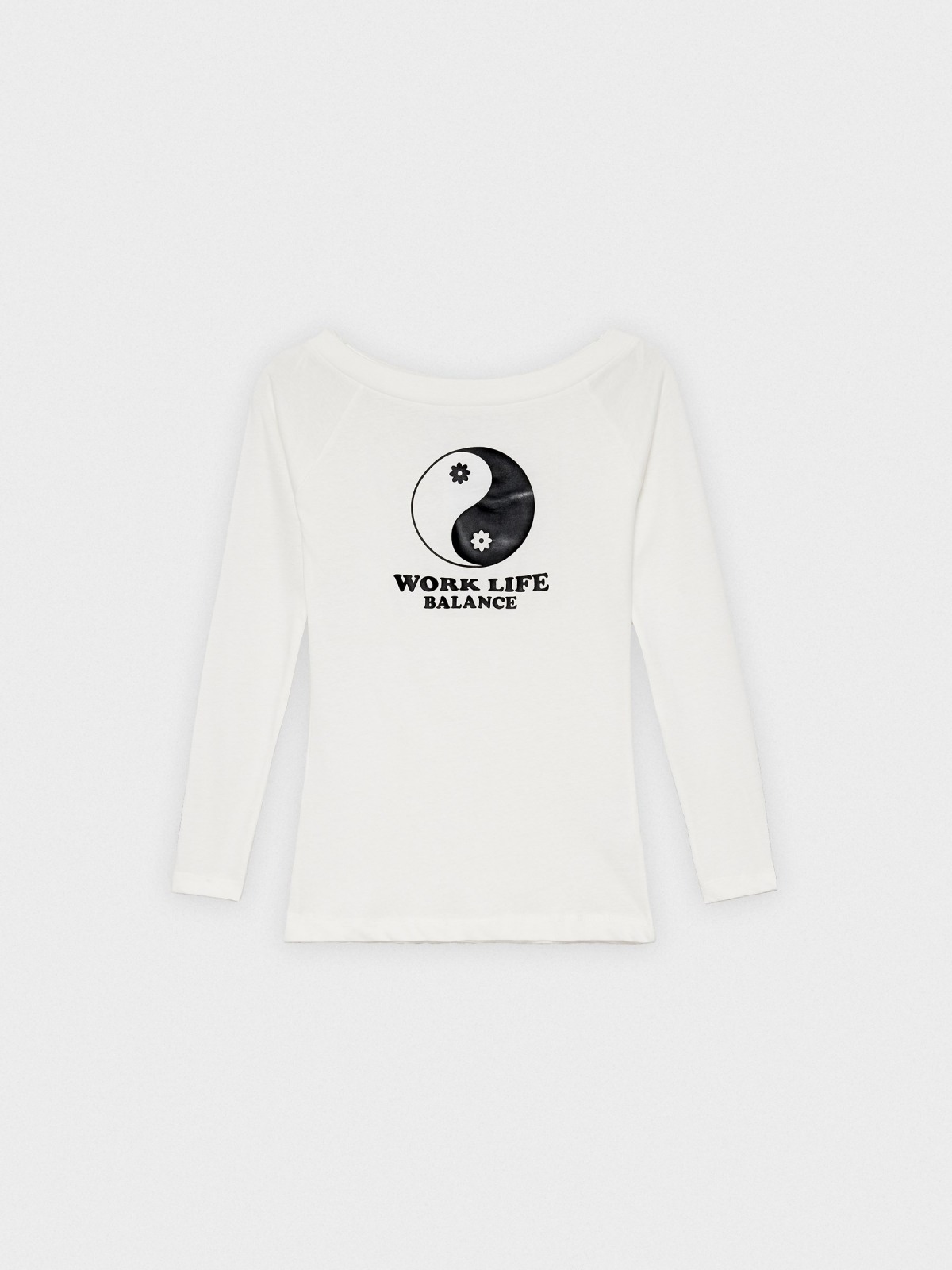  Camiseta Work Life Balance blanco roto