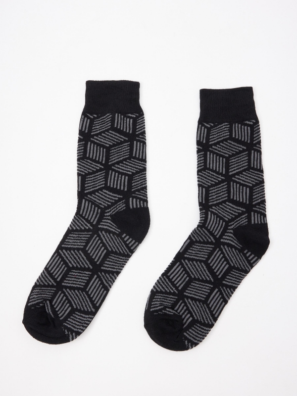 Pack of 3 geometric socks multicolor
