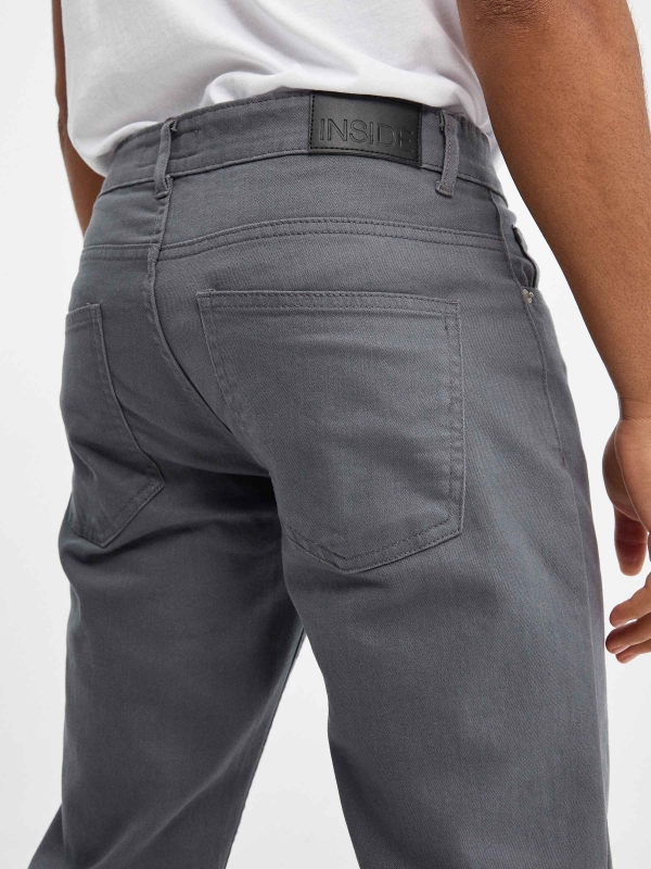 Coloured slim jeans grey detail view