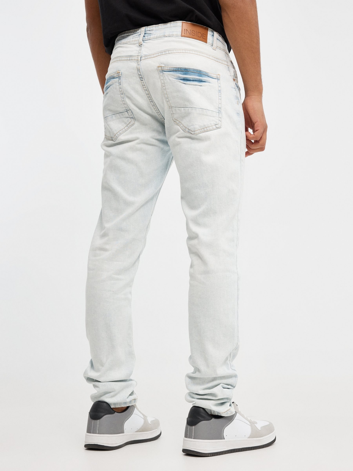 Jeans super slim azul claro azul vista media trasera