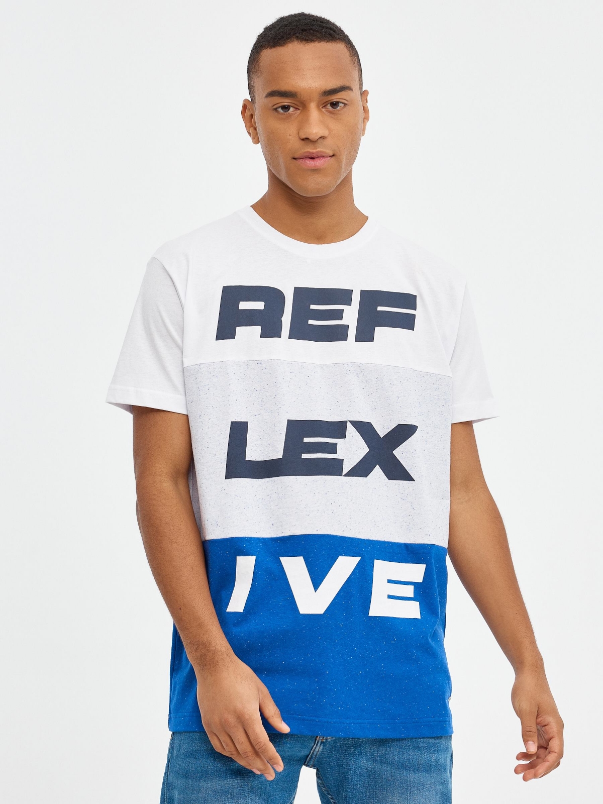 T-shirt REF LEX IVE azul vista meia frontal