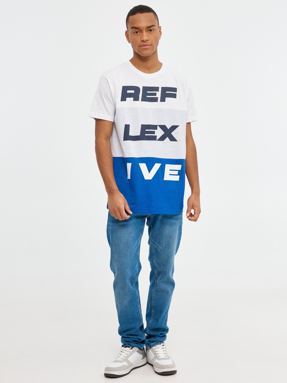 T-shirt REF LEX IVE azul vista geral frontal
