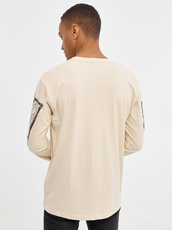 Irreal World T-shirt sand middle back view