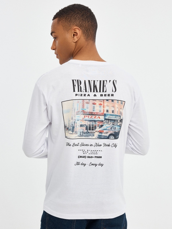 Camiseta Frankie's blanco vista media trasera