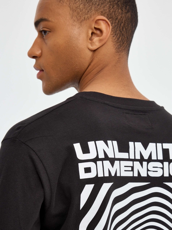 T-Shirt UNLIMITED preto vista detalhe