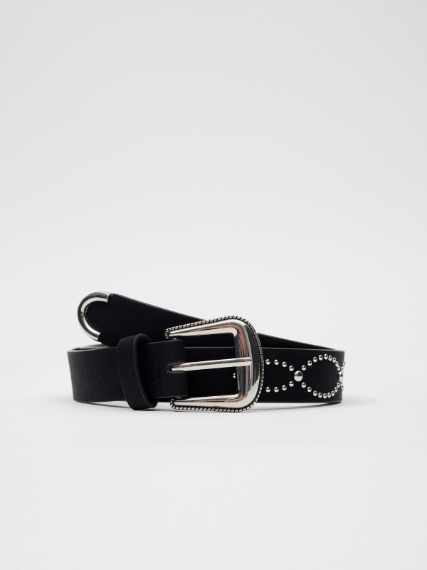 Studded belt in eight black