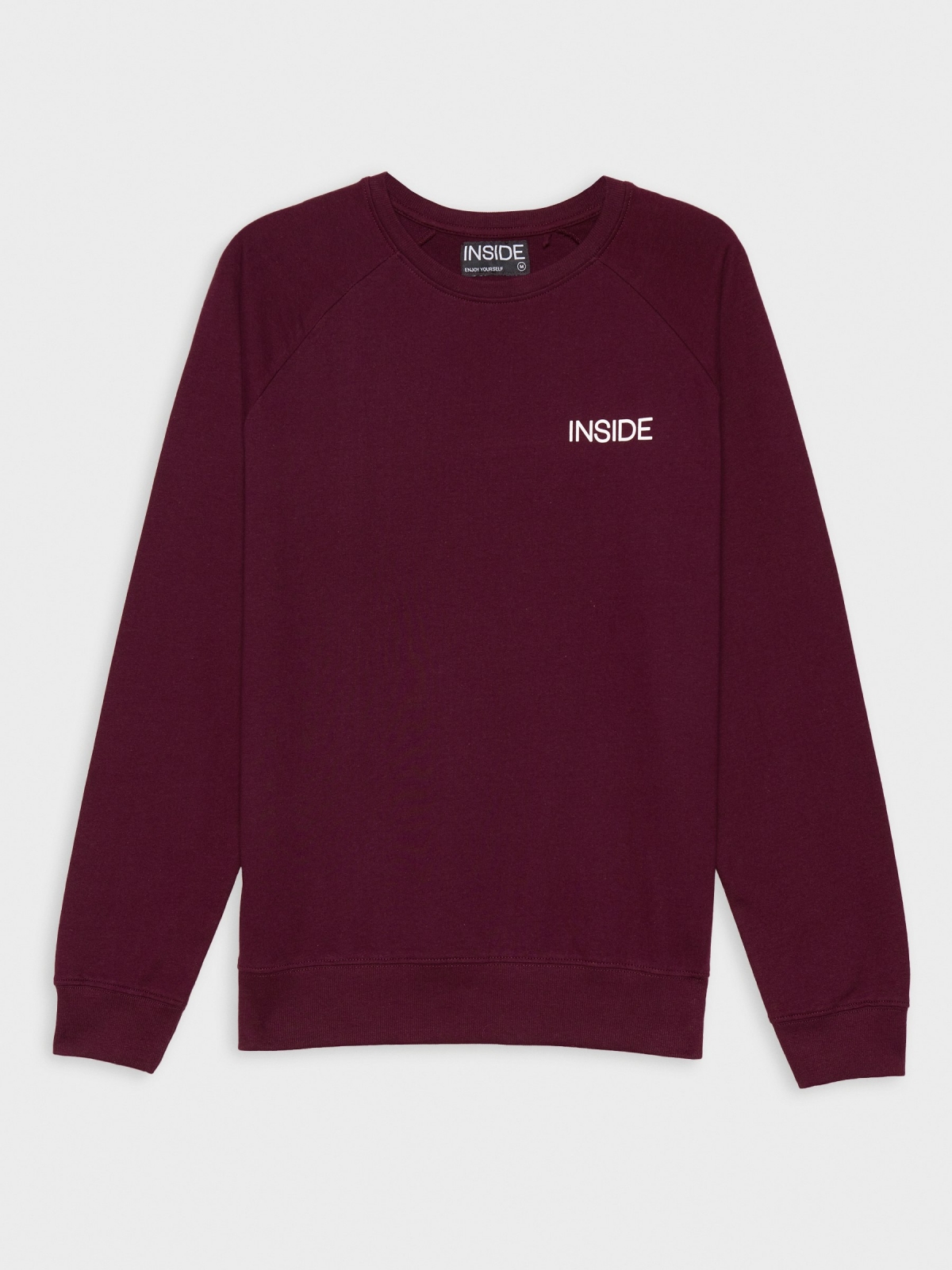  Basic sweatshirt with text garnet