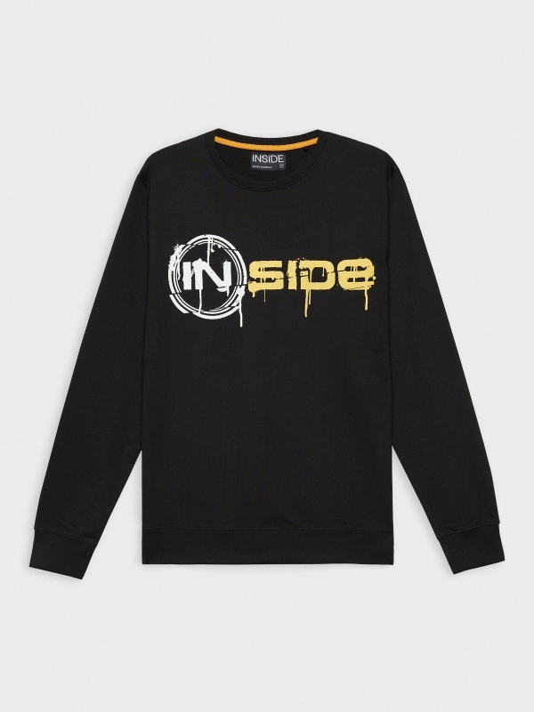  Hoodless sweatshirt with logo black