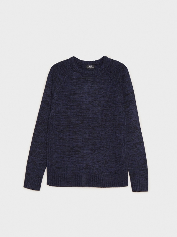  Marbled knitted sweater blue