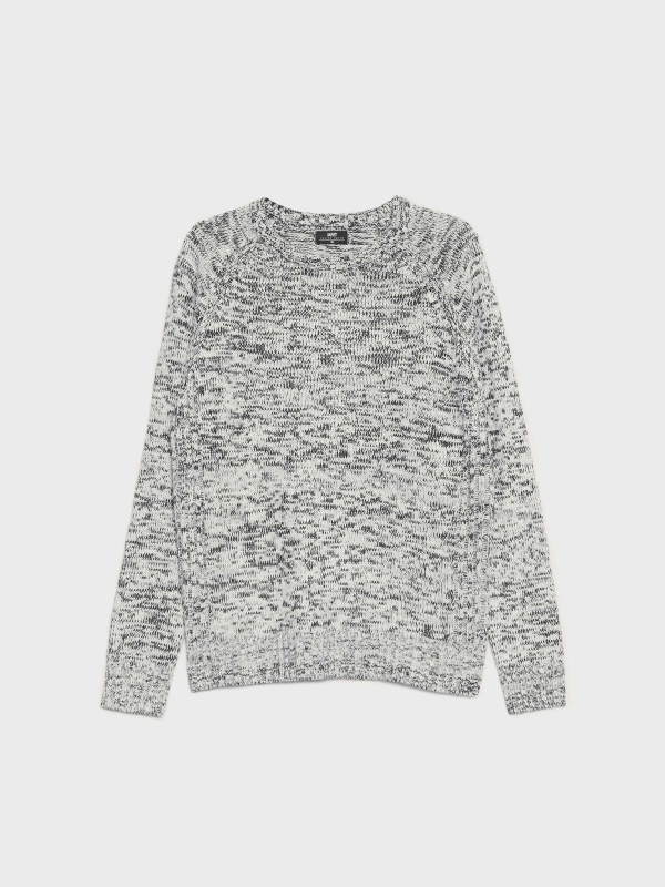  Marbled knitted sweater light grey