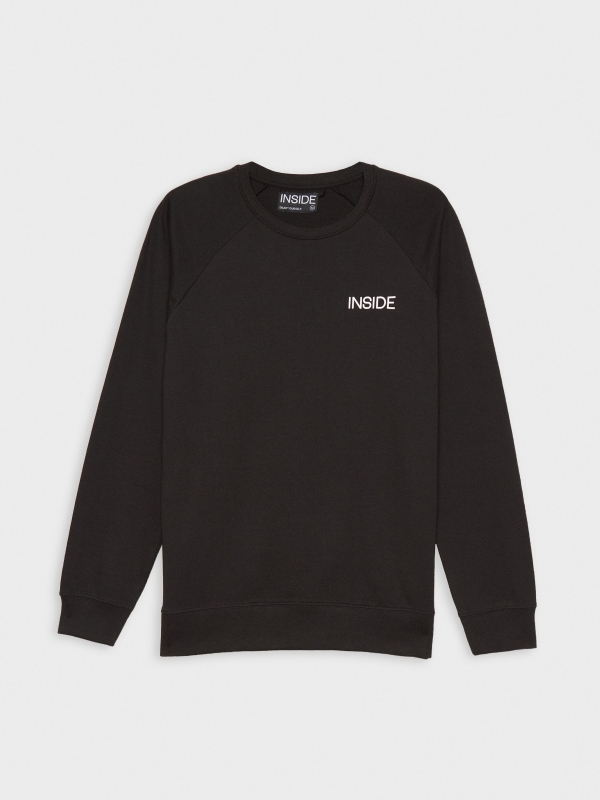  Basic sweatshirt with text black