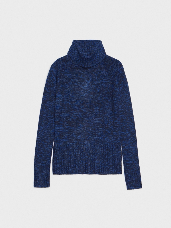  Fleece turtleneck sweater dark blue