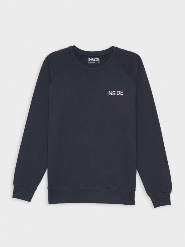  Basic sweatshirt with text blue