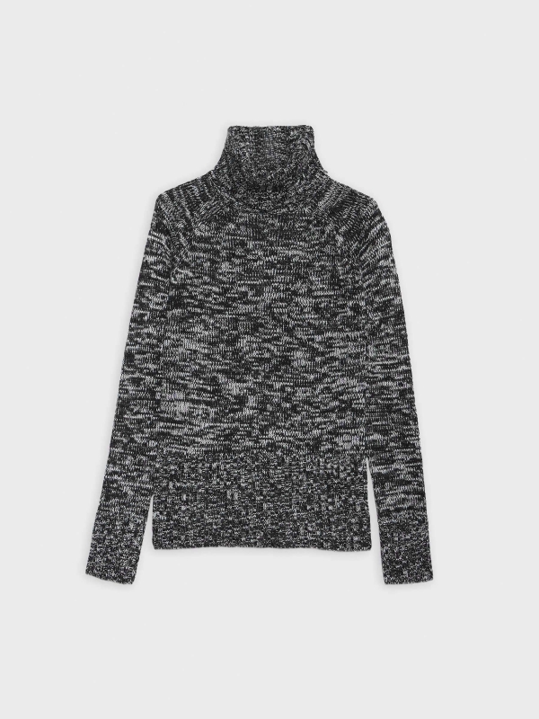  Fleece turtleneck sweater black