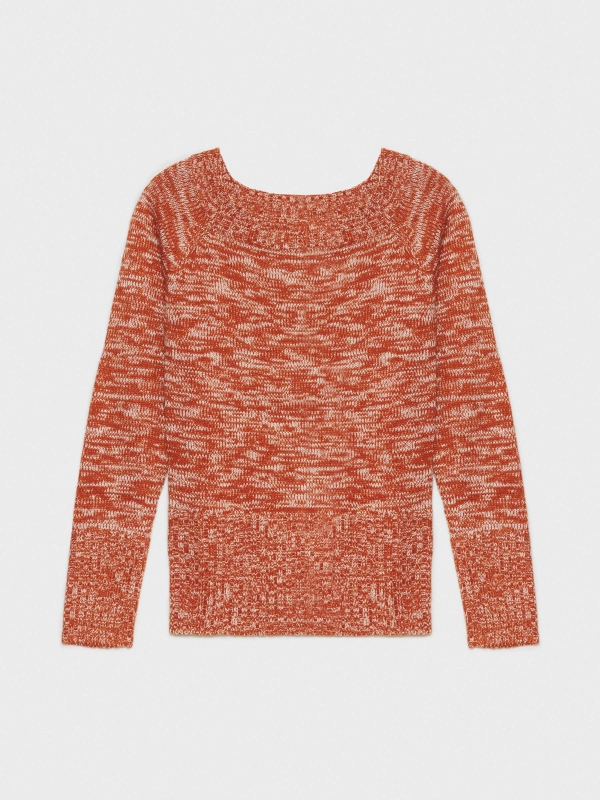  Marbled boat sweater orange