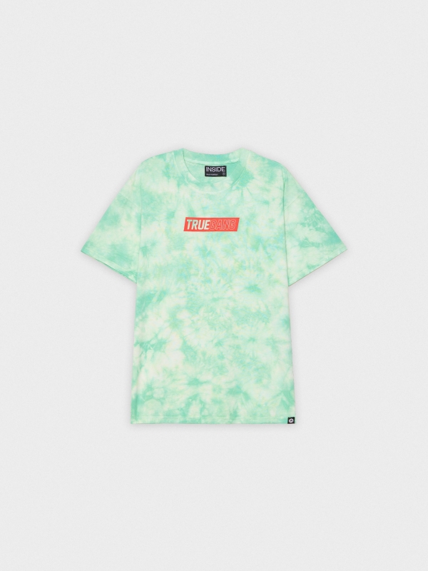  Tie&dye t-shirt with text white