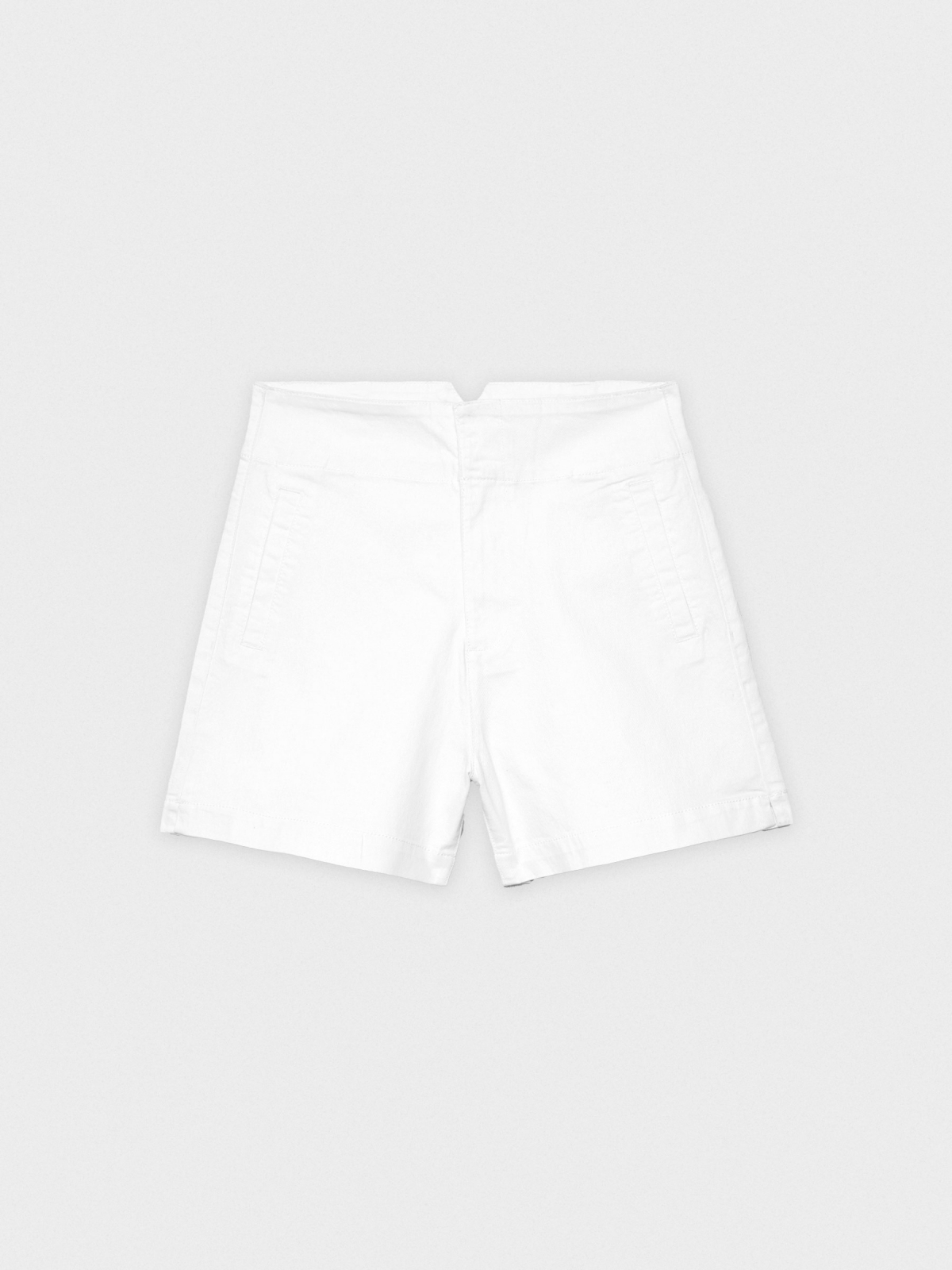  Shorts slim con aberturas blanco