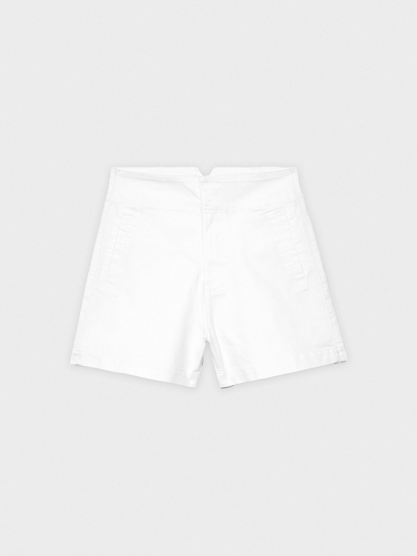  Slim fit shorts with slits white