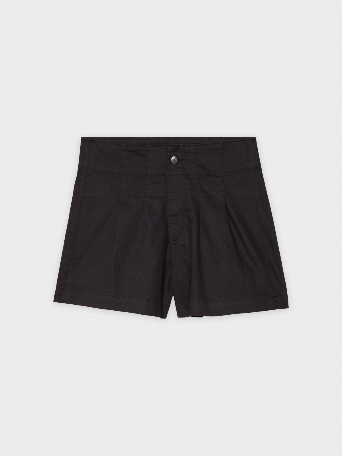  Shorts slim con pinzas negro