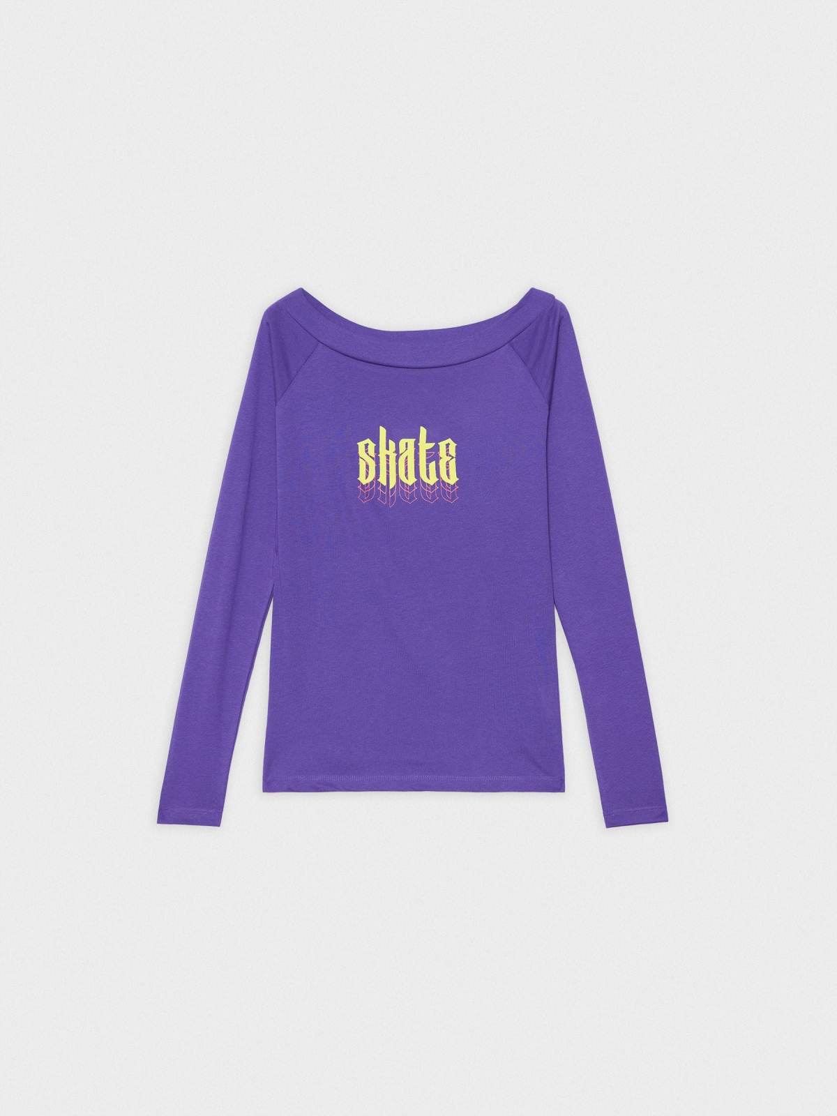  Camiseta barco Skate violeta