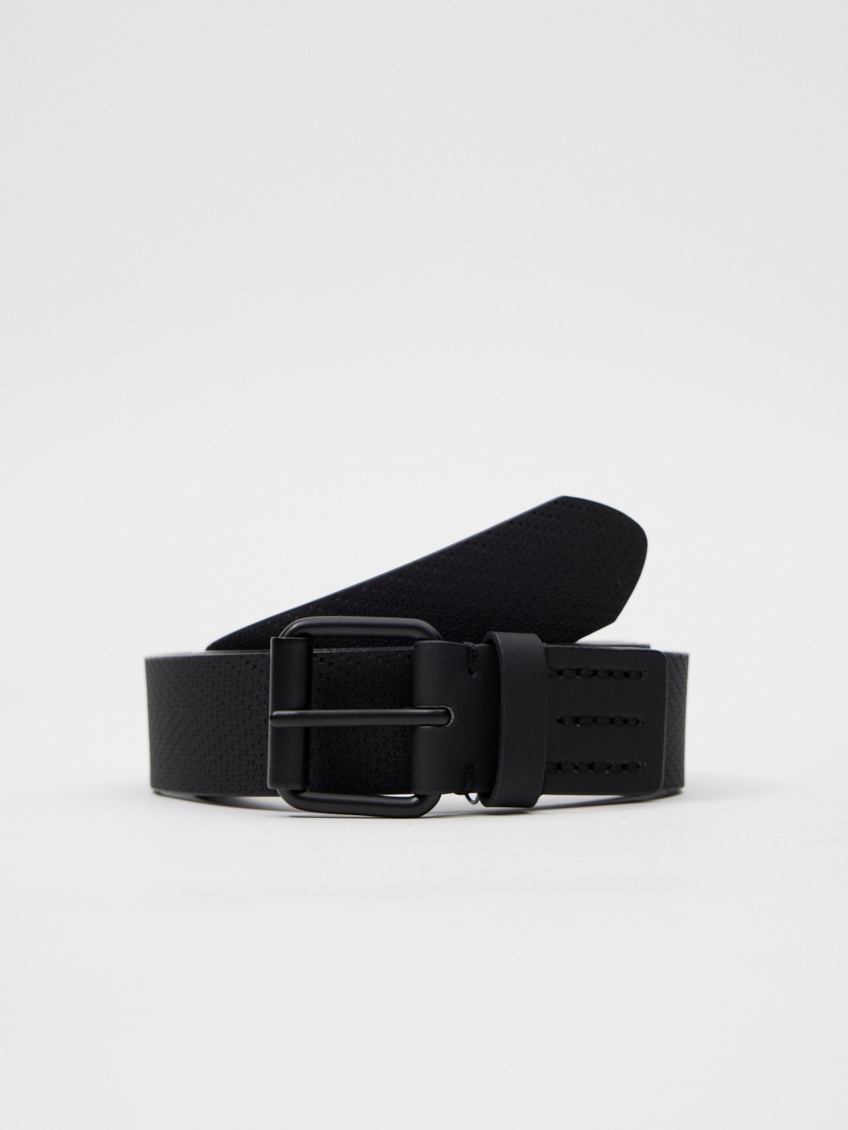 Basic leatherette belt black