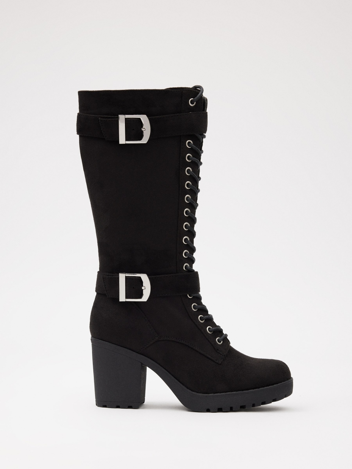 Boots with buckle black