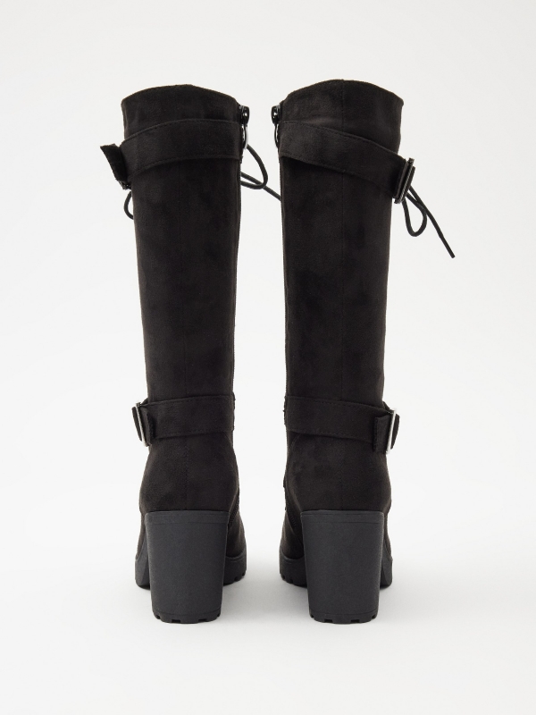 Boots with buckle black detail view