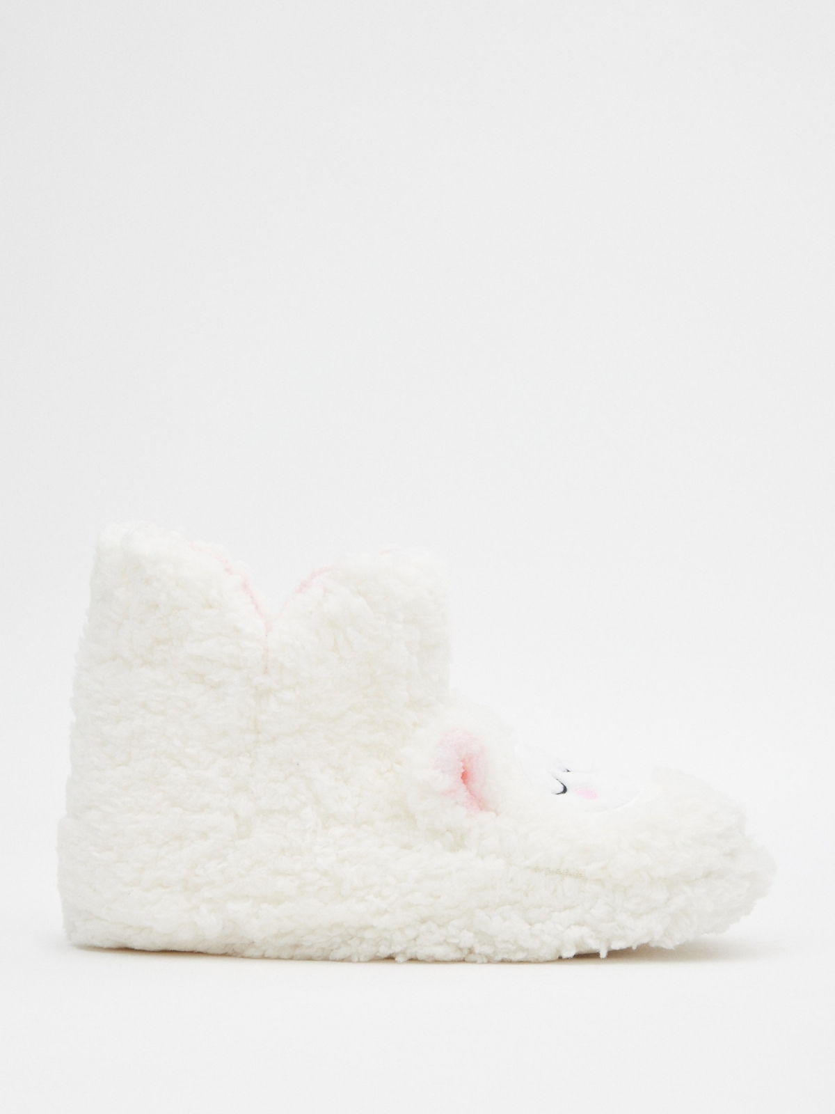 House slippers sheep bootie off white front view