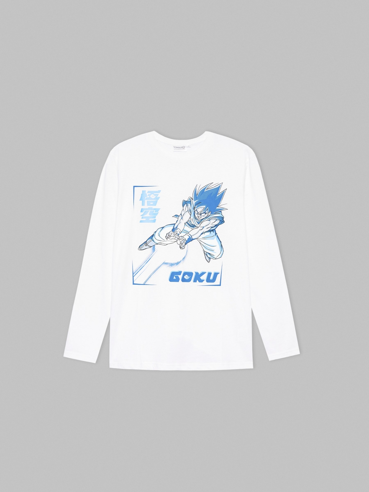  T-shirt com estampado Goku branco