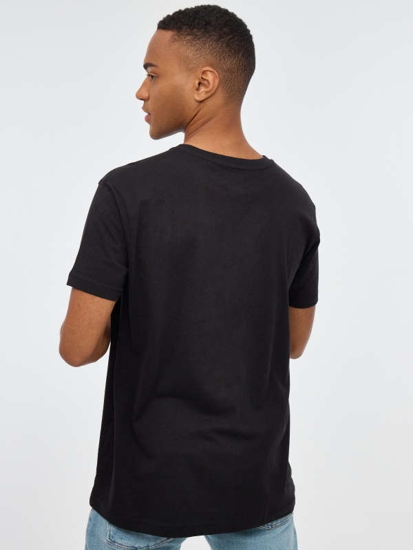 T-shirt Anticorpo preto vista meia traseira