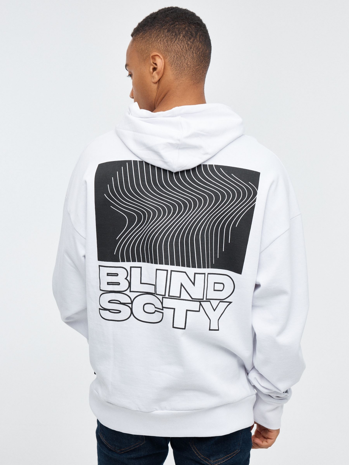 Blind SCTY Sweatshirt white middle back view