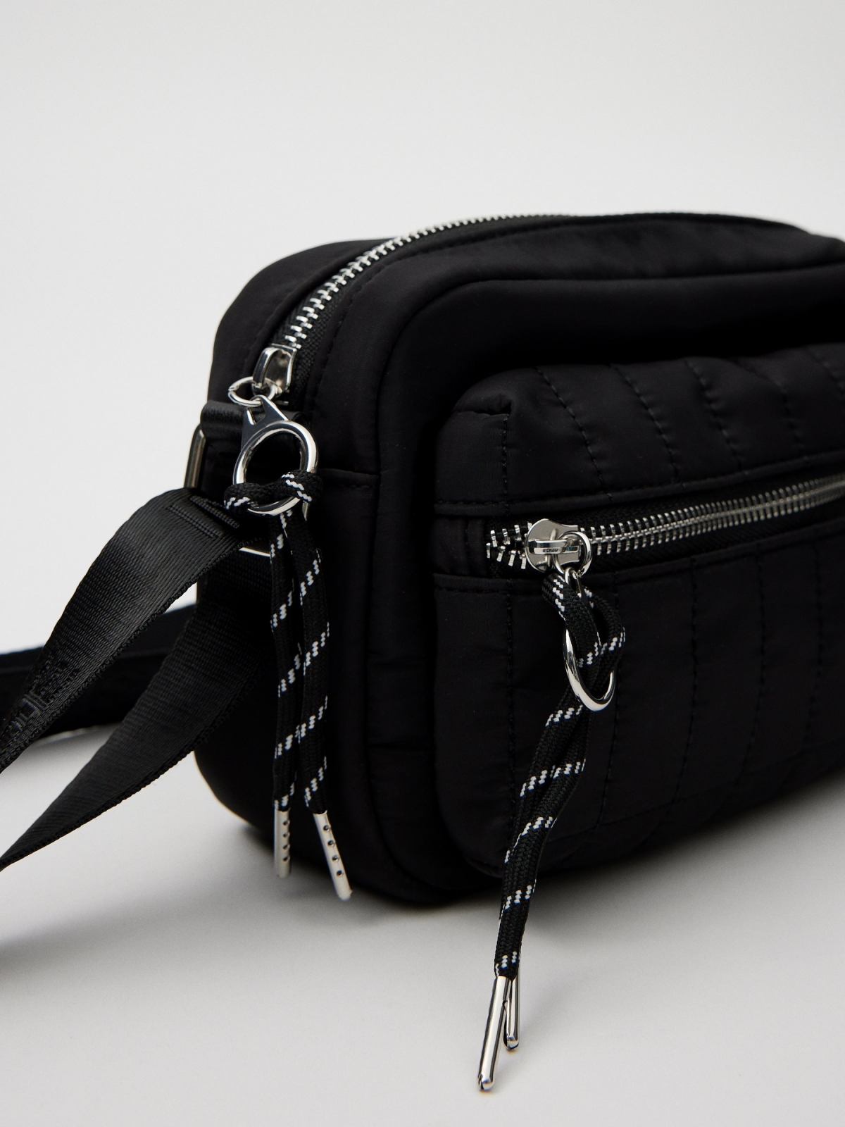 Nylon crossbody bag black