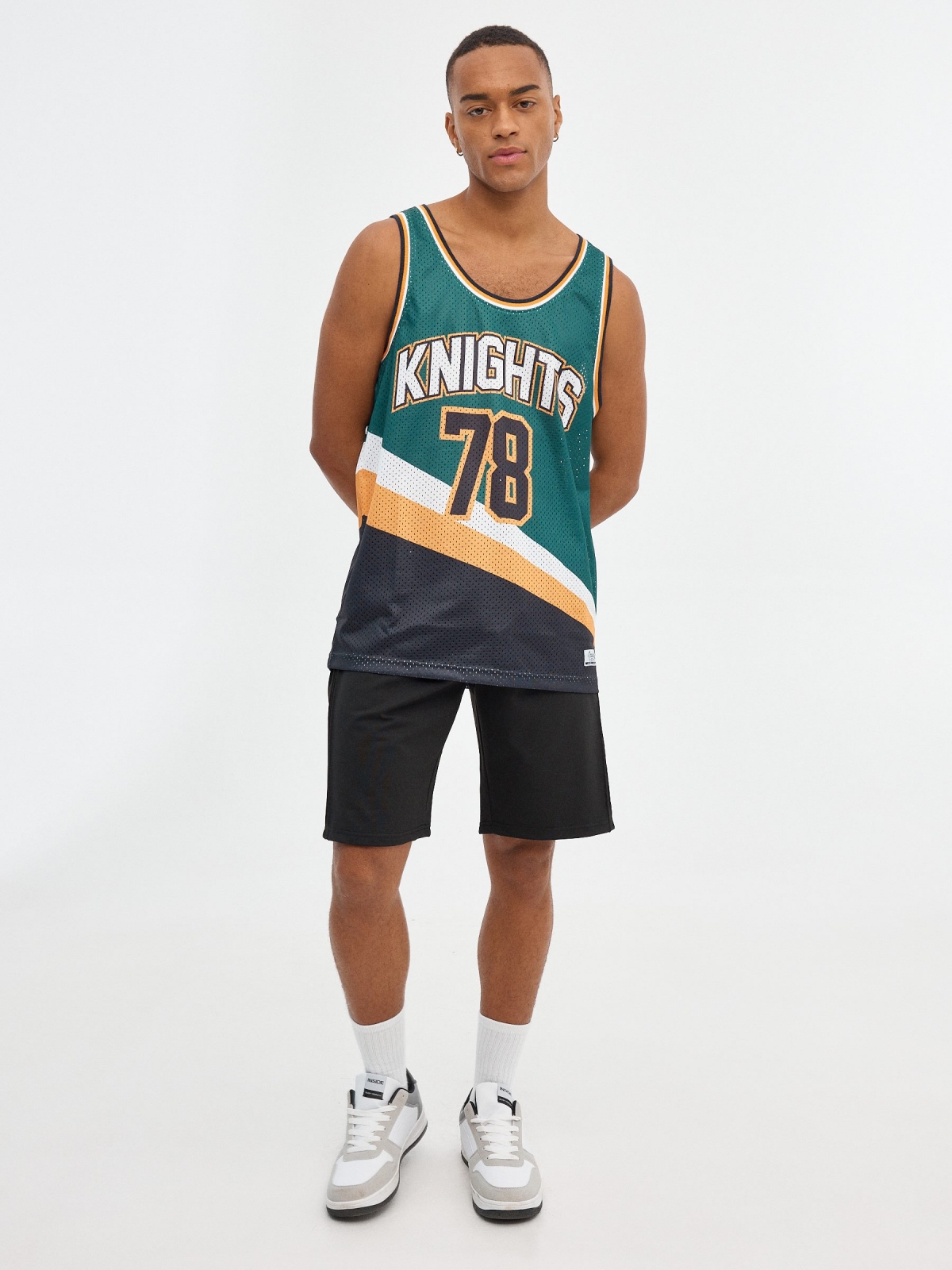 T-shirt sport KNIGHTS verde vista geral frontal