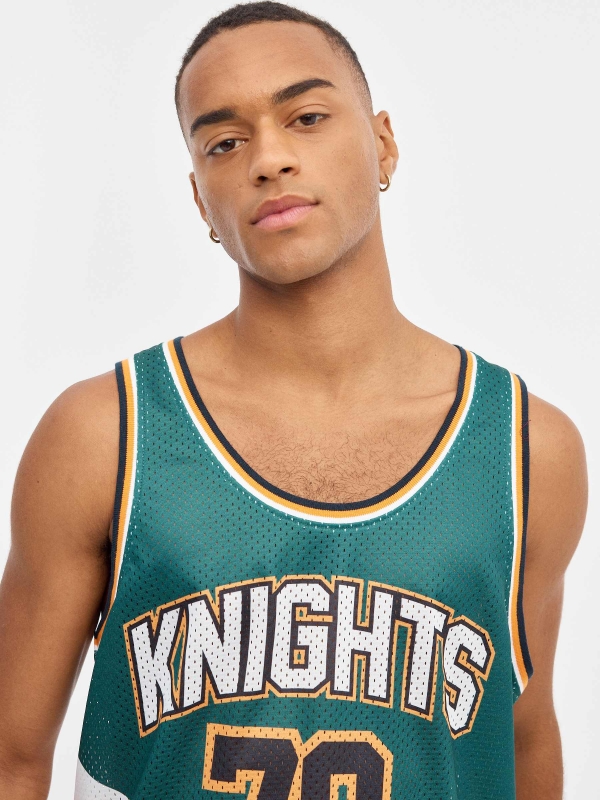 T-shirt sport KNIGHTS verde vista detalhe