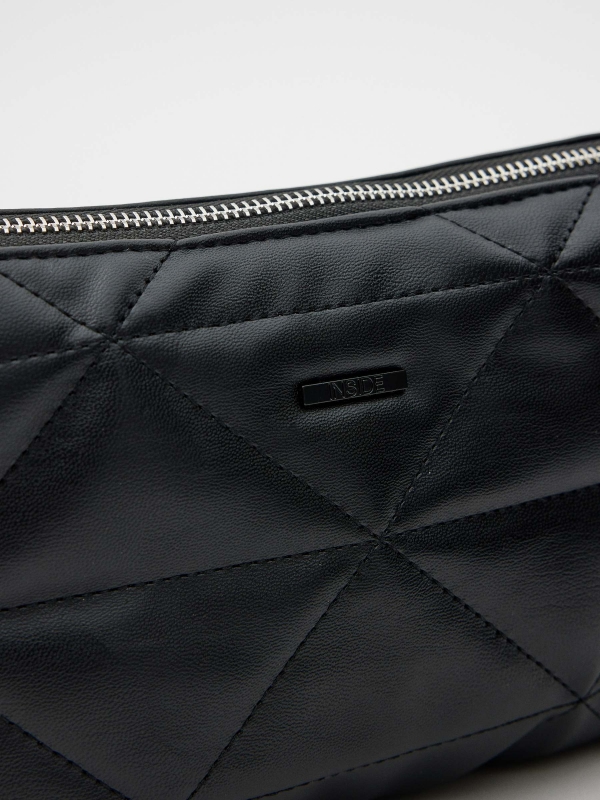 Double handle bag black detail view