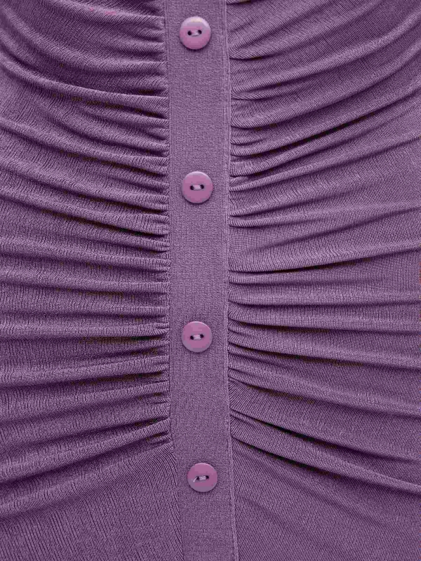 Vestido mini cierre de tapeta berenjena vista detalle