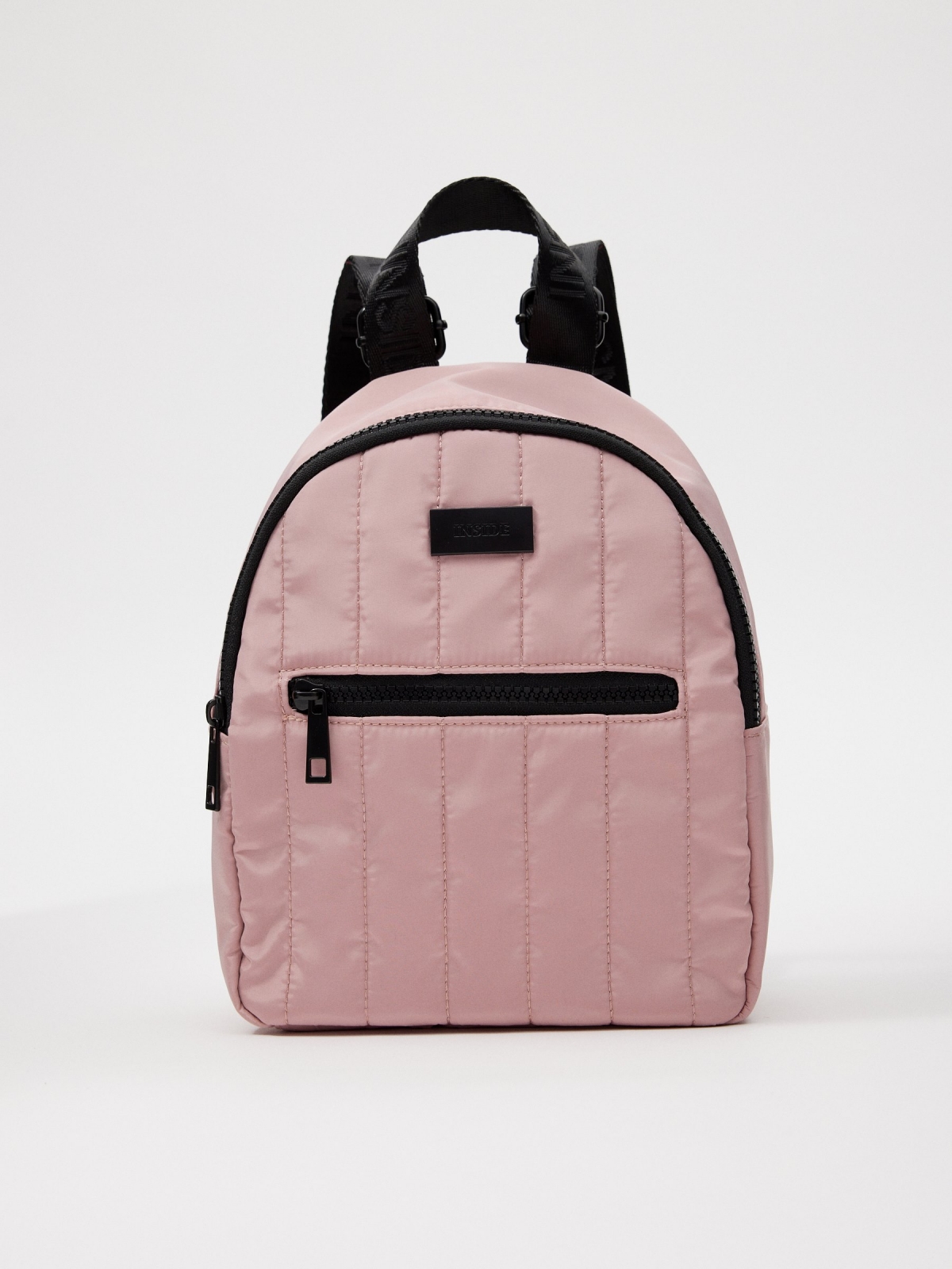 Nylon casual backpack pink